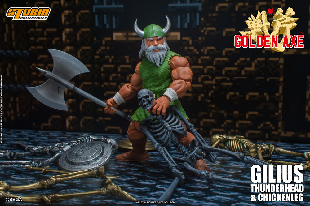 GOLDEN AXE ACTION FIGURE GILIUS THUNDERHEAD WITH CHICKENLEG | ゴールデンアックス アクションフィギュア ギリウス=サンダーヘッド & チキンレッグ セット