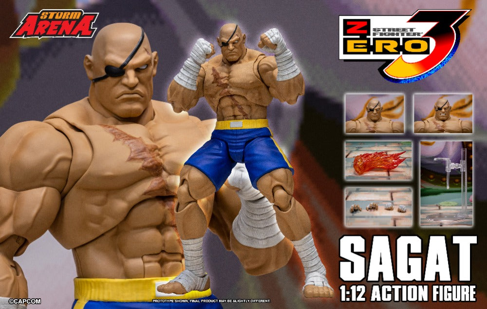 STREET FIGHTER ZERO 3 - SAGAT 1/12 ACTION FIGURE | ストーム