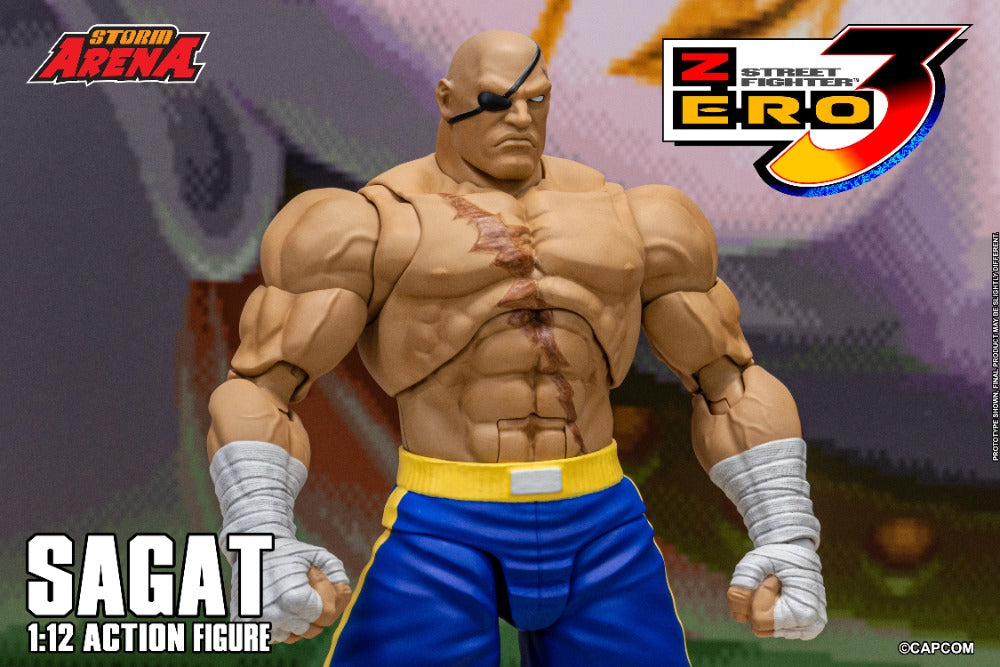 STREET FIGHTER ZERO 3 - SAGAT 1/12 ACTION FIGURE | ストームアリーナ ストリートファイターZERO3 サガット