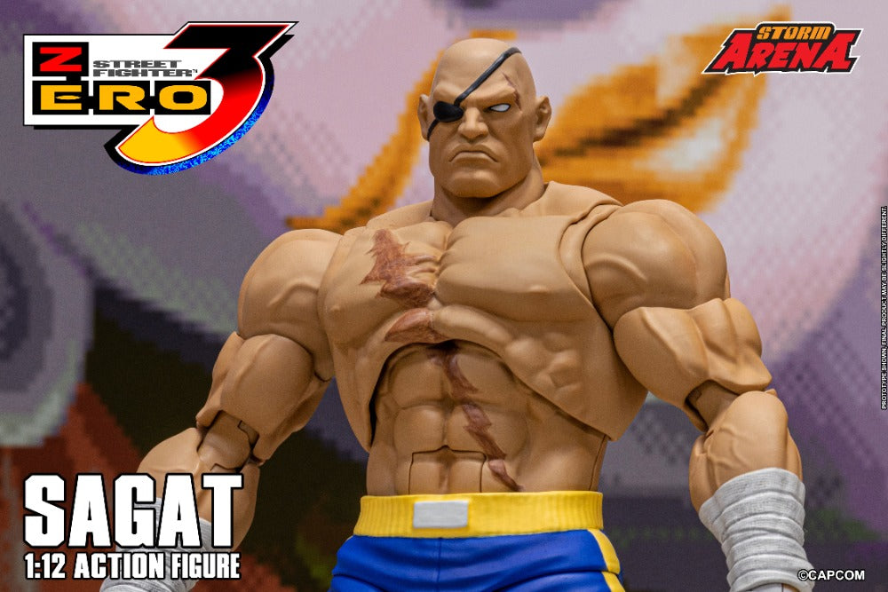 STREET FIGHTER ZERO 3 - SAGAT 1/12 ACTION FIGURE | ストームアリーナ ストリートファイターZERO3 サガット