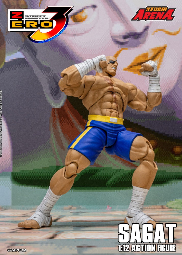 STREET FIGHTER ZERO 3 - SAGAT 1/12 ACTION FIGURE | ストームアリーナ ストリートファイターZERO3 サガット