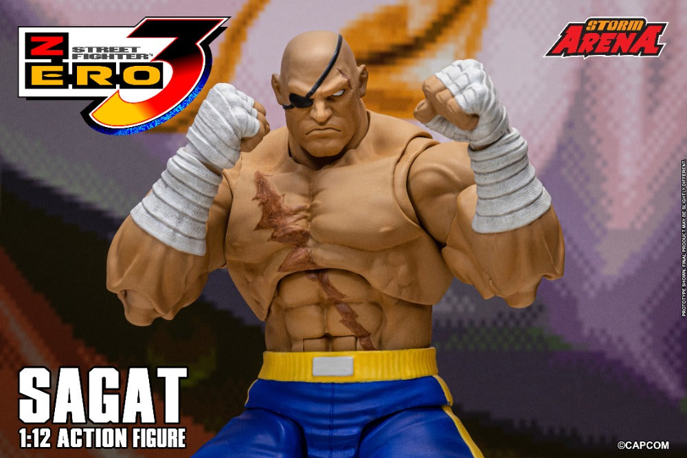 STREET FIGHTER ZERO 3 - SAGAT 1/12 ACTION FIGURE | ストームアリーナ ストリートファイターZERO3 サガット