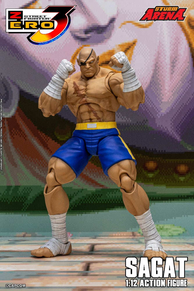 STREET FIGHTER ZERO 3 - SAGAT 1/12 ACTION FIGURE | ストームアリーナ ストリートファイターZERO3 サガット