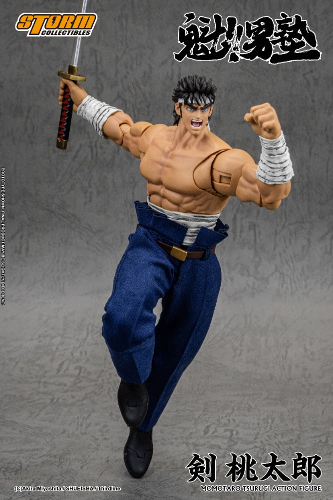 SAKIGAKE!! OTOKOJUKU - 1/10 SCALE TSURUGI MOMOTARO ACTION FIGURE | 魁!!男塾 アクションフィギュア 剣桃太郎