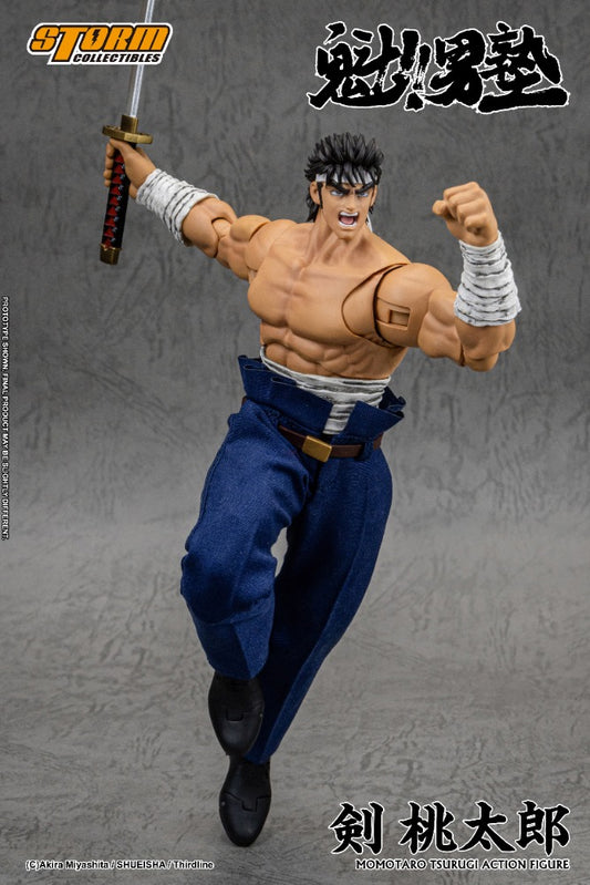SAKIGAKE!! OTOKOJUKU - 1/10 SCALE TSURUGI MOMOTARO ACTION FIGURE | 魁!!男塾 アクションフィギュア 剣桃太郎