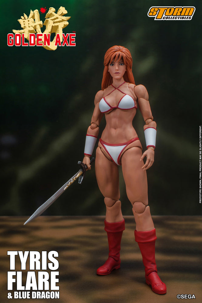 GOLDEN AXE ACTION FIGURE TYRIS FLARE WITH BLUE DRAGON | ゴールデンアックス アクションフィギュア ティリス=フレアー & ブルードラゴン セット