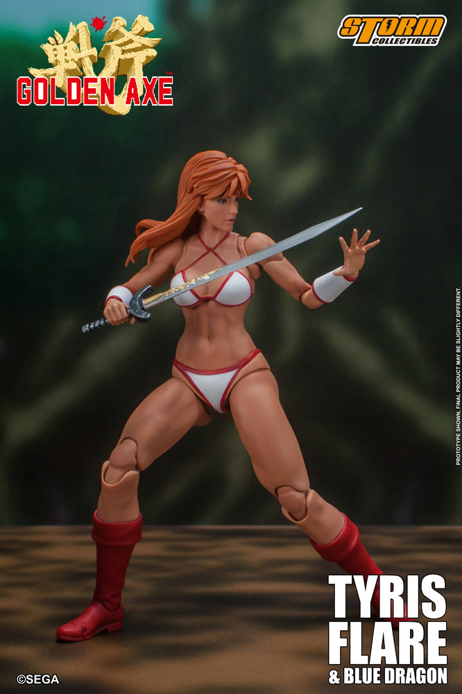 GOLDEN AXE ACTION FIGURE TYRIS FLARE WITH BLUE DRAGON | ゴールデンアックス アクションフィギュア ティリス=フレアー & ブルードラゴン セット