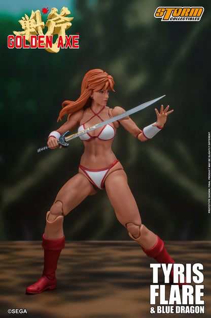 GOLDEN AXE ACTION FIGURE TYRIS FLARE WITH BLUE DRAGON | ゴールデンアックス アクションフィギュア ティリス=フレアー & ブルードラゴン セット