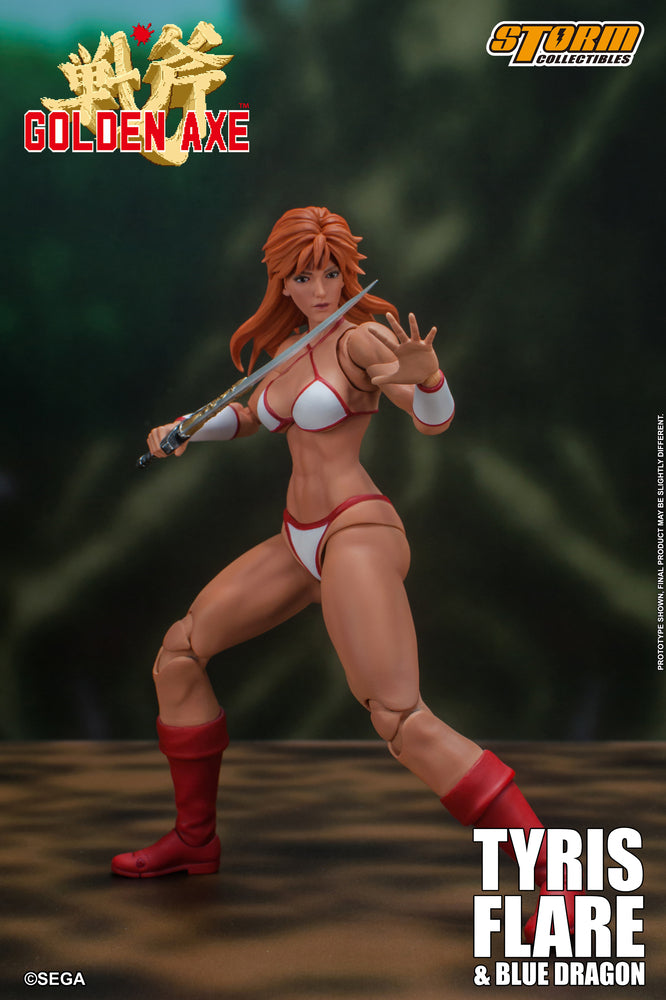 GOLDEN AXE ACTION FIGURE TYRIS FLARE WITH BLUE DRAGON | ゴールデンアックス アクションフィギュア ティリス=フレアー & ブルードラゴン セット