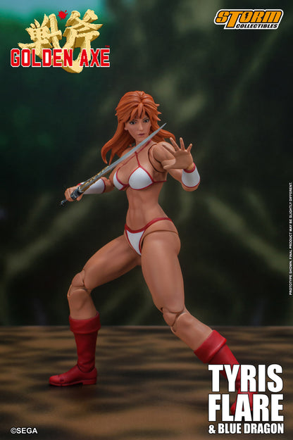 GOLDEN AXE ACTION FIGURE TYRIS FLARE WITH BLUE DRAGON | ゴールデンアックス アクションフィギュア ティリス=フレアー & ブルードラゴン セット