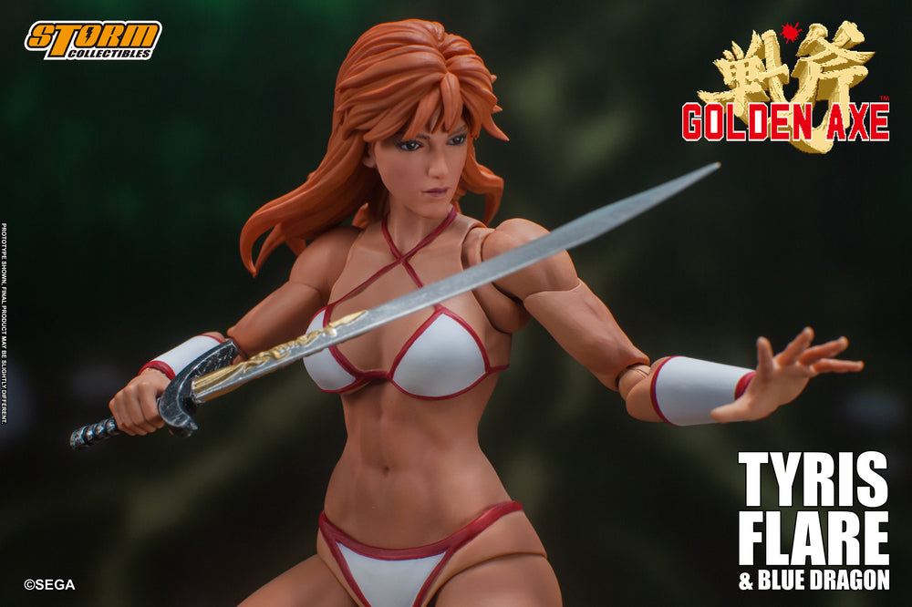 GOLDEN AXE ACTION FIGURE TYRIS FLARE WITH BLUE DRAGON | ゴールデンアックス アクションフィギュア ティリス=フレアー & ブルードラゴン セット