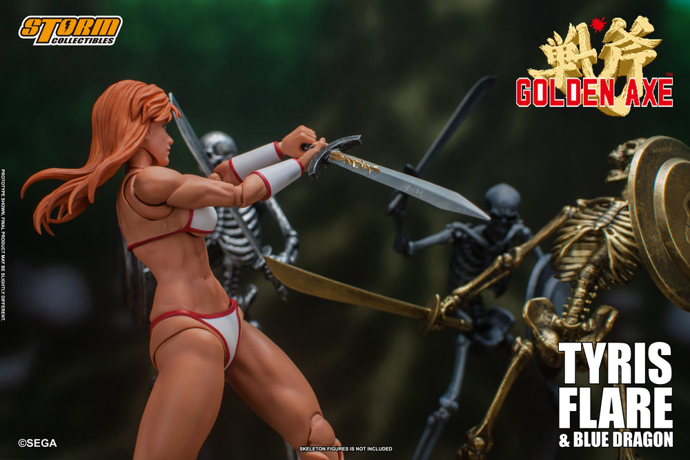 GOLDEN AXE ACTION FIGURE TYRIS FLARE WITH BLUE DRAGON | ゴールデンアックス アクションフィギュア ティリス=フレアー & ブルードラゴン セット