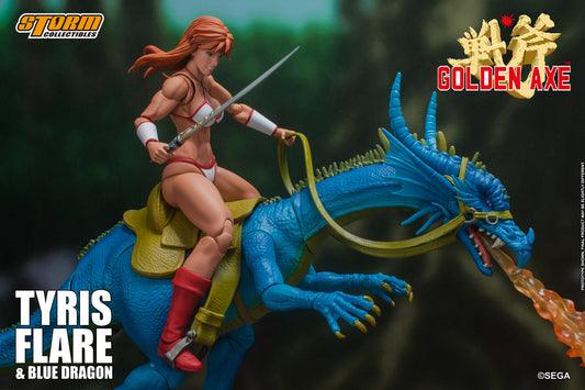 GOLDEN AXE ACTION FIGURE TYRIS FLARE WITH BLUE DRAGON | ゴールデンアックス アクションフィギュア ティリス=フレアー & ブルードラゴン セット