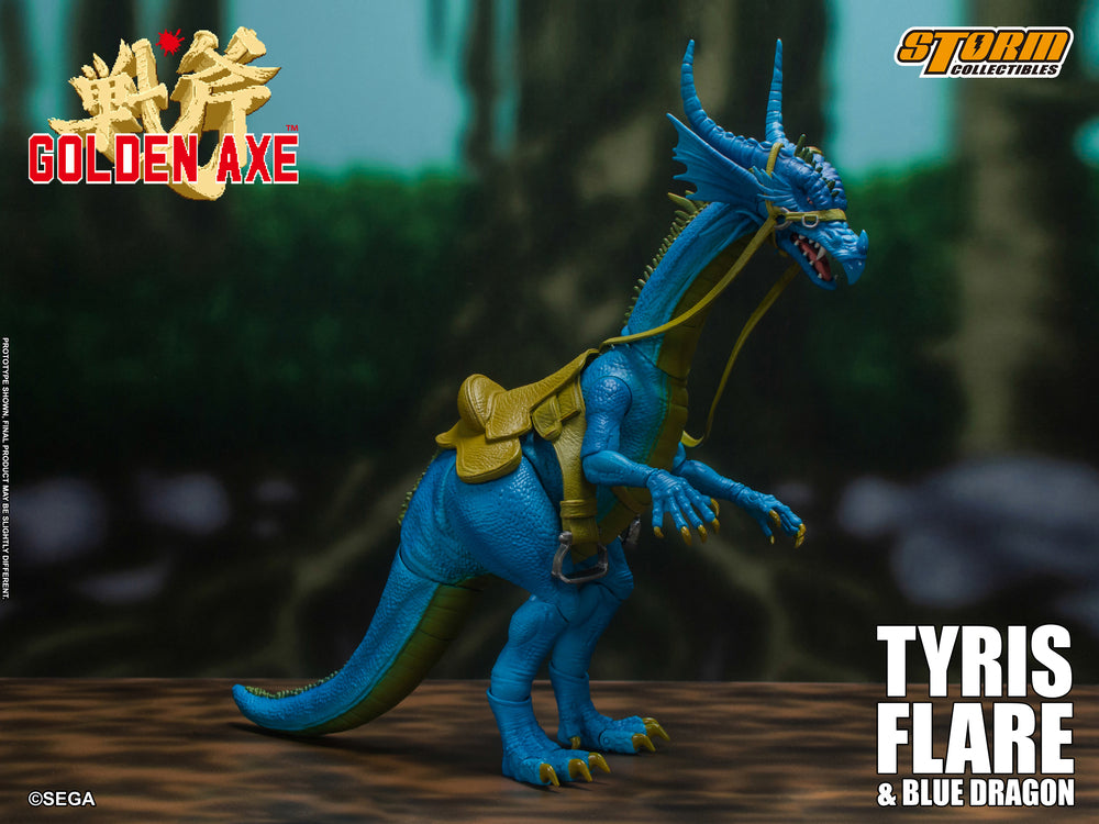 GOLDEN AXE ACTION FIGURE TYRIS FLARE WITH BLUE DRAGON | ゴールデンアックス アクションフィギュア ティリス=フレアー & ブルードラゴン セット