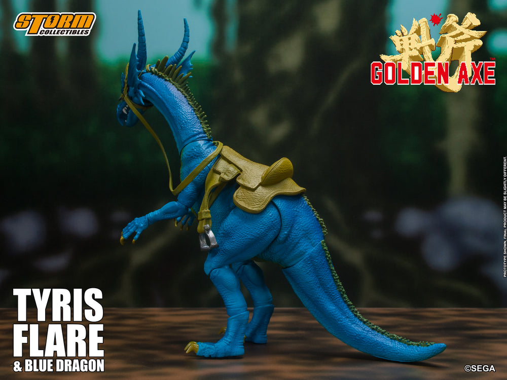 GOLDEN AXE ACTION FIGURE TYRIS FLARE WITH BLUE DRAGON | ゴールデンアックス アクションフィギュア ティリス=フレアー & ブルードラゴン セット