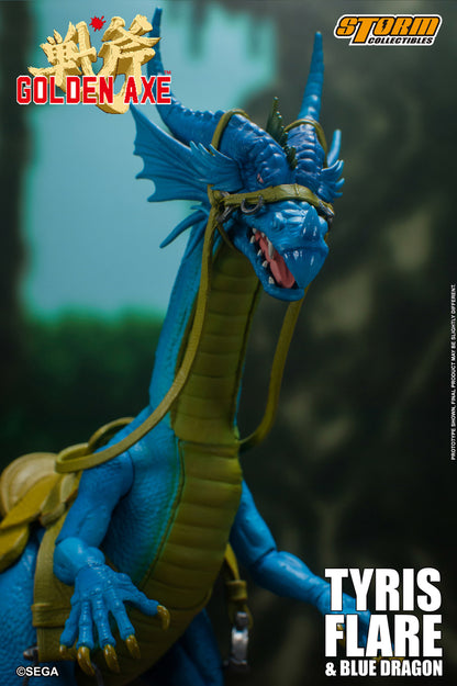 GOLDEN AXE ACTION FIGURE TYRIS FLARE WITH BLUE DRAGON | ゴールデンアックス アクションフィギュア ティリス=フレアー & ブルードラゴン セット