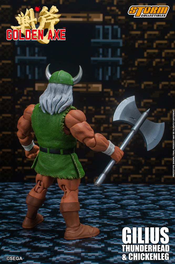 GOLDEN AXE ACTION FIGURE GILIUS THUNDERHEAD WITH CHICKENLEG | ゴールデンアックス アクションフィギュア ギリウス=サンダーヘッド & チキンレッグ セット