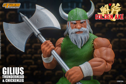 GOLDEN AXE ACTION FIGURE GILIUS THUNDERHEAD WITH CHICKENLEG | ゴールデンアックス アクションフィギュア ギリウス=サンダーヘッド & チキンレッグ セット