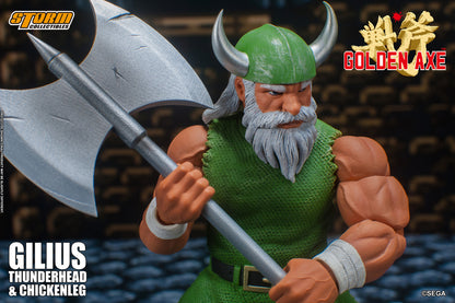 GOLDEN AXE ACTION FIGURE GILIUS THUNDERHEAD WITH CHICKENLEG | ゴールデンアックス アクションフィギュア ギリウス=サンダーヘッド & チキンレッグ セット