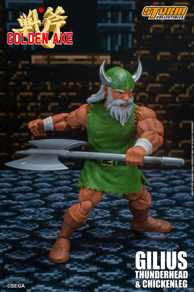 GOLDEN AXE ACTION FIGURE GILIUS THUNDERHEAD WITH CHICKENLEG | ゴールデンアックス アクションフィギュア ギリウス=サンダーヘッド & チキンレッグ セット