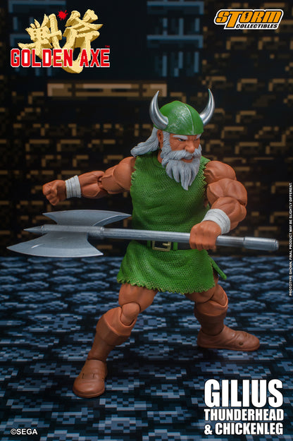 GOLDEN AXE ACTION FIGURE GILIUS THUNDERHEAD WITH CHICKENLEG | ゴールデンアックス アクションフィギュア ギリウス=サンダーヘッド & チキンレッグ セット