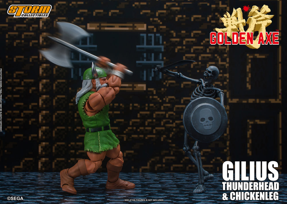GOLDEN AXE ACTION FIGURE GILIUS THUNDERHEAD WITH CHICKENLEG | ゴールデンアックス アクションフィギュア ギリウス=サンダーヘッド & チキンレッグ セット