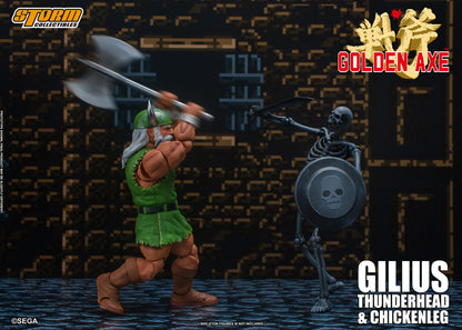 GOLDEN AXE ACTION FIGURE GILIUS THUNDERHEAD WITH CHICKENLEG | ゴールデンアックス アクションフィギュア ギリウス=サンダーヘッド & チキンレッグ セット