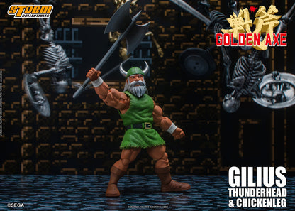 GOLDEN AXE ACTION FIGURE GILIUS THUNDERHEAD WITH CHICKENLEG | ゴールデンアックス アクションフィギュア ギリウス=サンダーヘッド & チキンレッグ セット