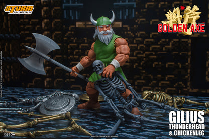 GOLDEN AXE ACTION FIGURE GILIUS THUNDERHEAD WITH CHICKENLEG | ゴールデンアックス アクションフィギュア ギリウス=サンダーヘッド & チキンレッグ セット