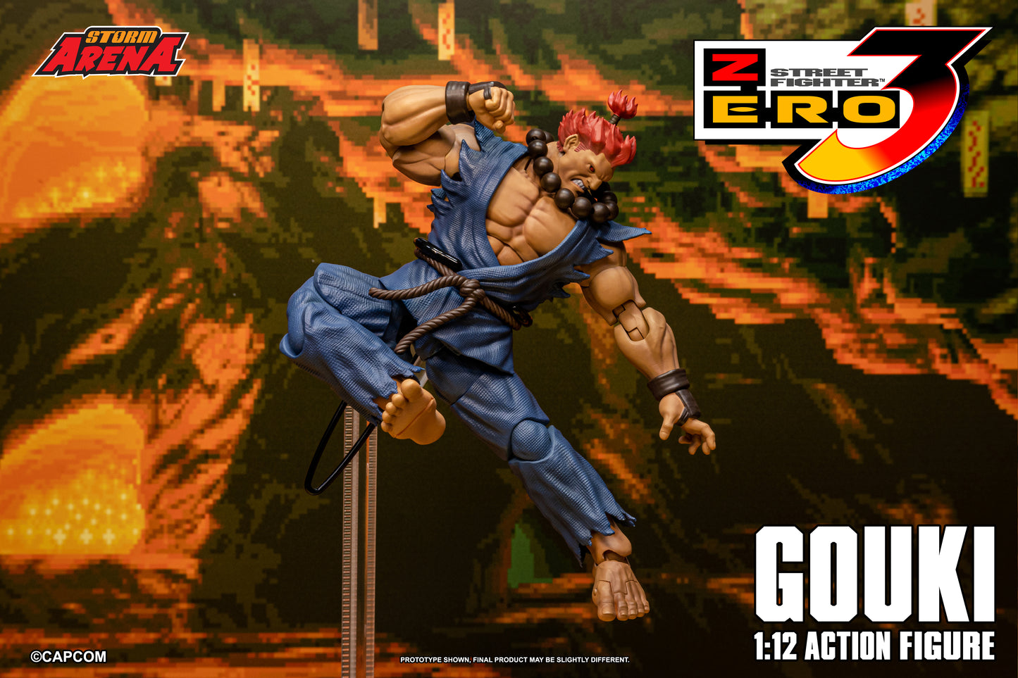 STREET FIGHTER ZERO 3 - GOUKI 1/12 Action Figure | ストームアリーナ ストリートファイターZERO3 豪鬼