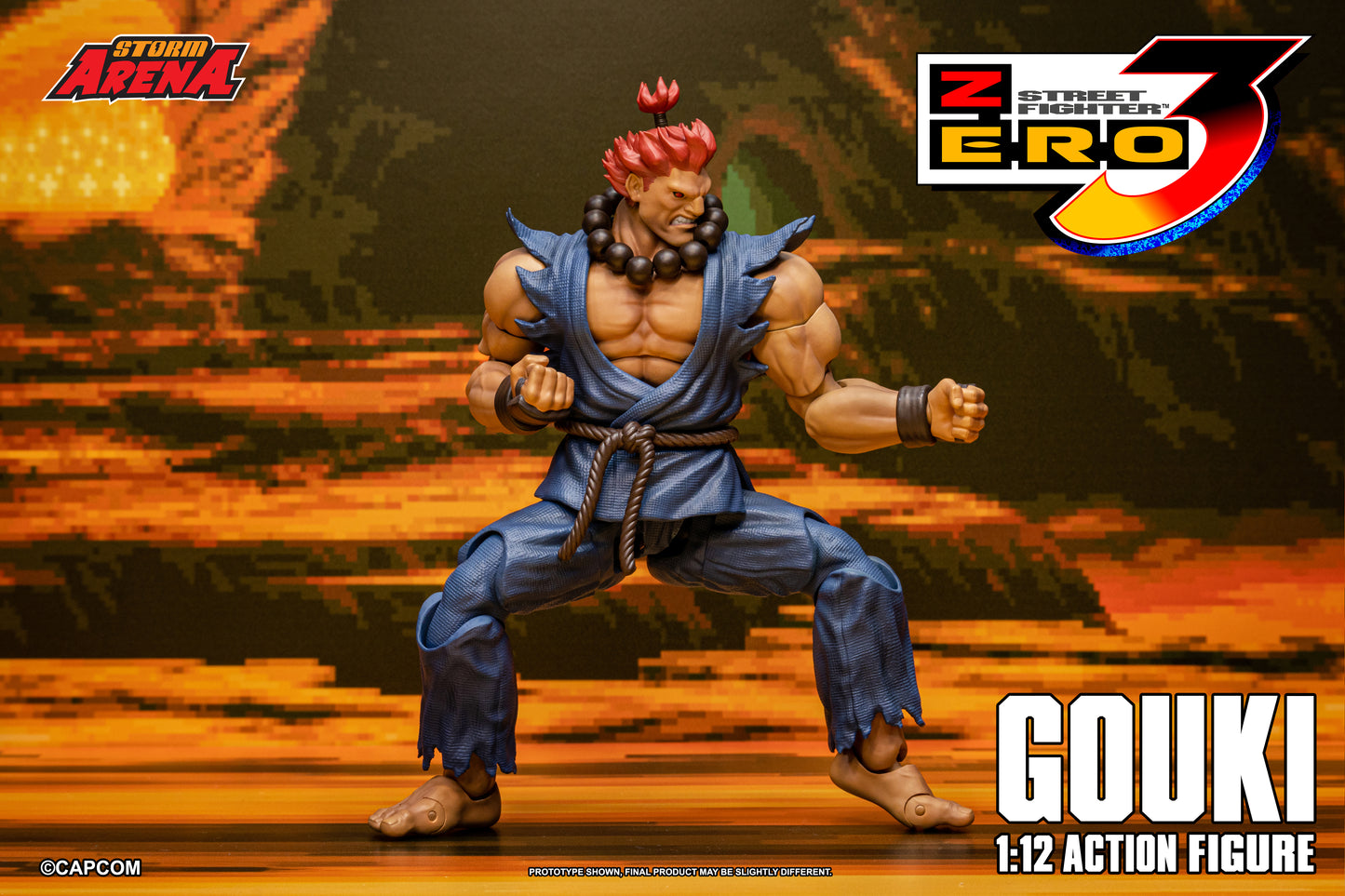 STREET FIGHTER ZERO 3 - GOUKI 1/12 Action Figure | ストームアリーナ ストリートファイターZERO3 豪鬼