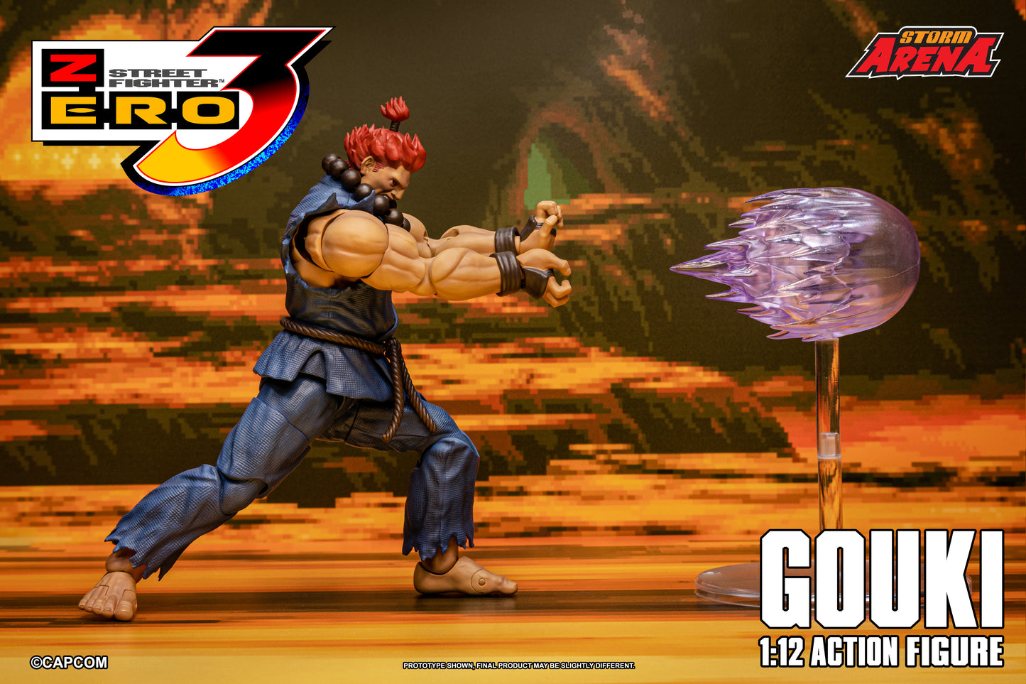 STREET FIGHTER ZERO 3 - GOUKI 1/12 Action Figure | ストームアリーナ ストリートファイターZERO3 豪鬼