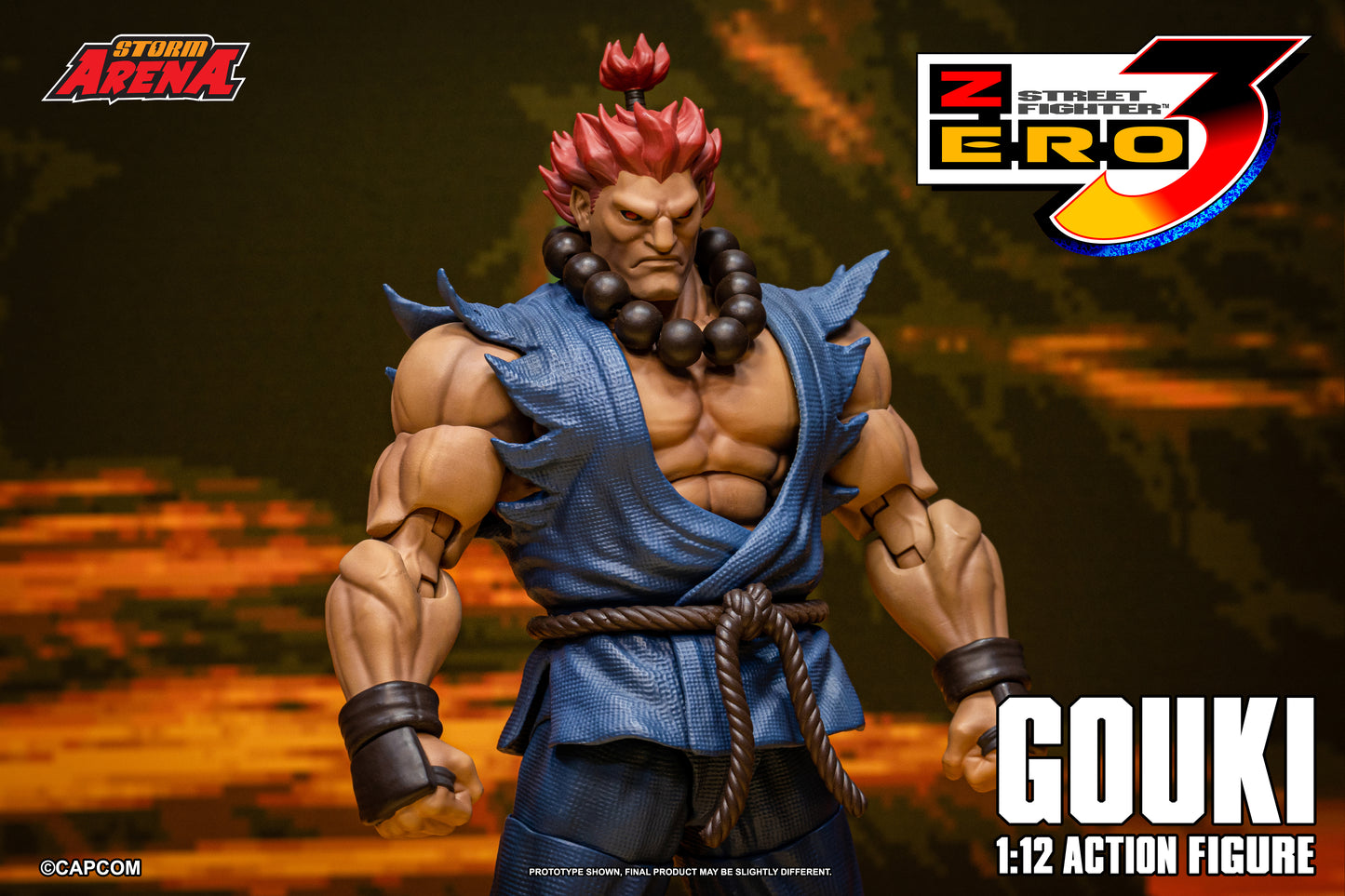STREET FIGHTER ZERO 3 - GOUKI 1/12 Action Figure | ストームアリーナ ストリートファイターZERO3 豪鬼
