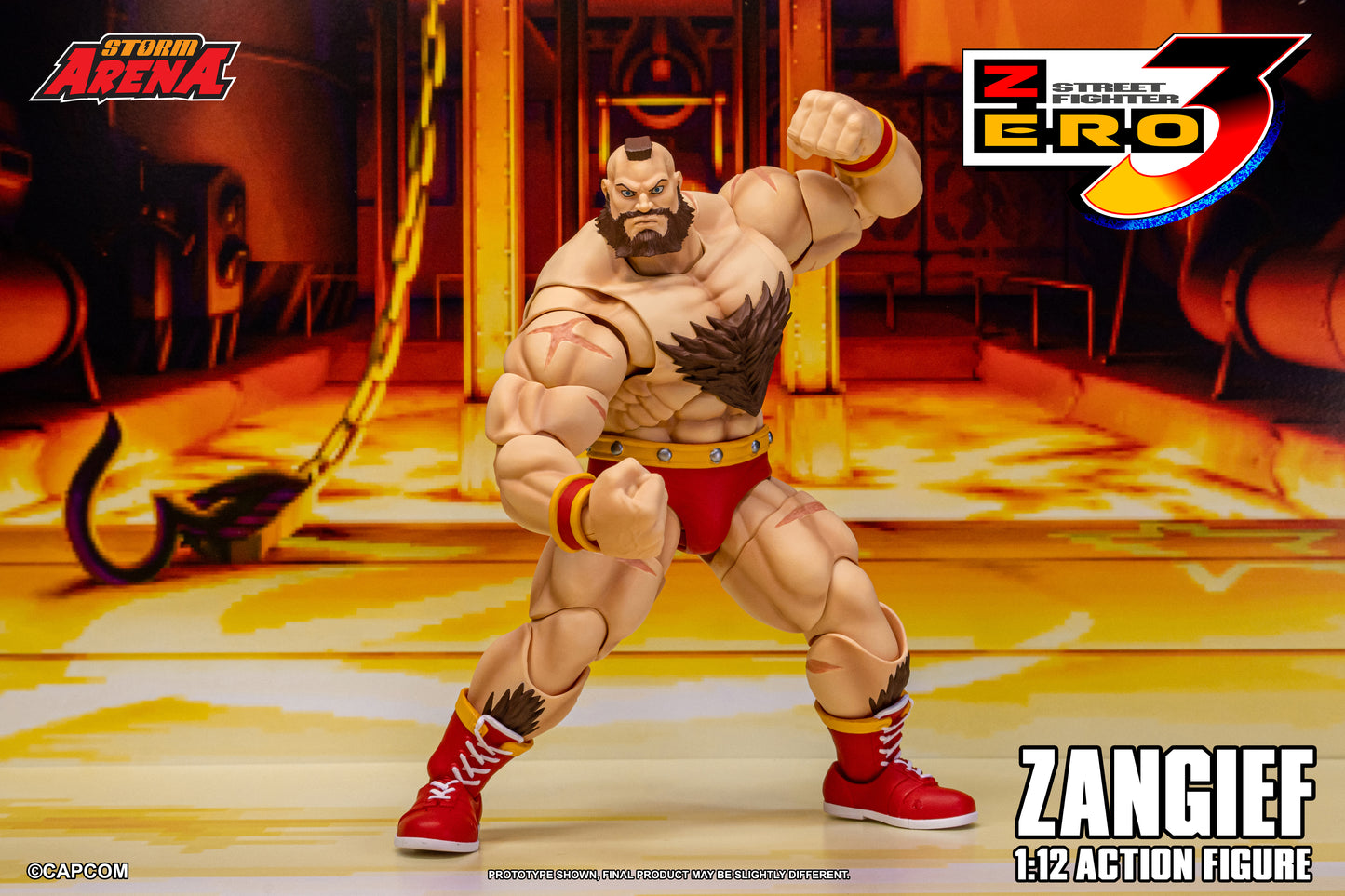 STREET FIGHTER ZERO 3 - ZANGIEF 1/12 Action Figure | ストームアリーナ ストリートファイターZERO3 ザンギエフ