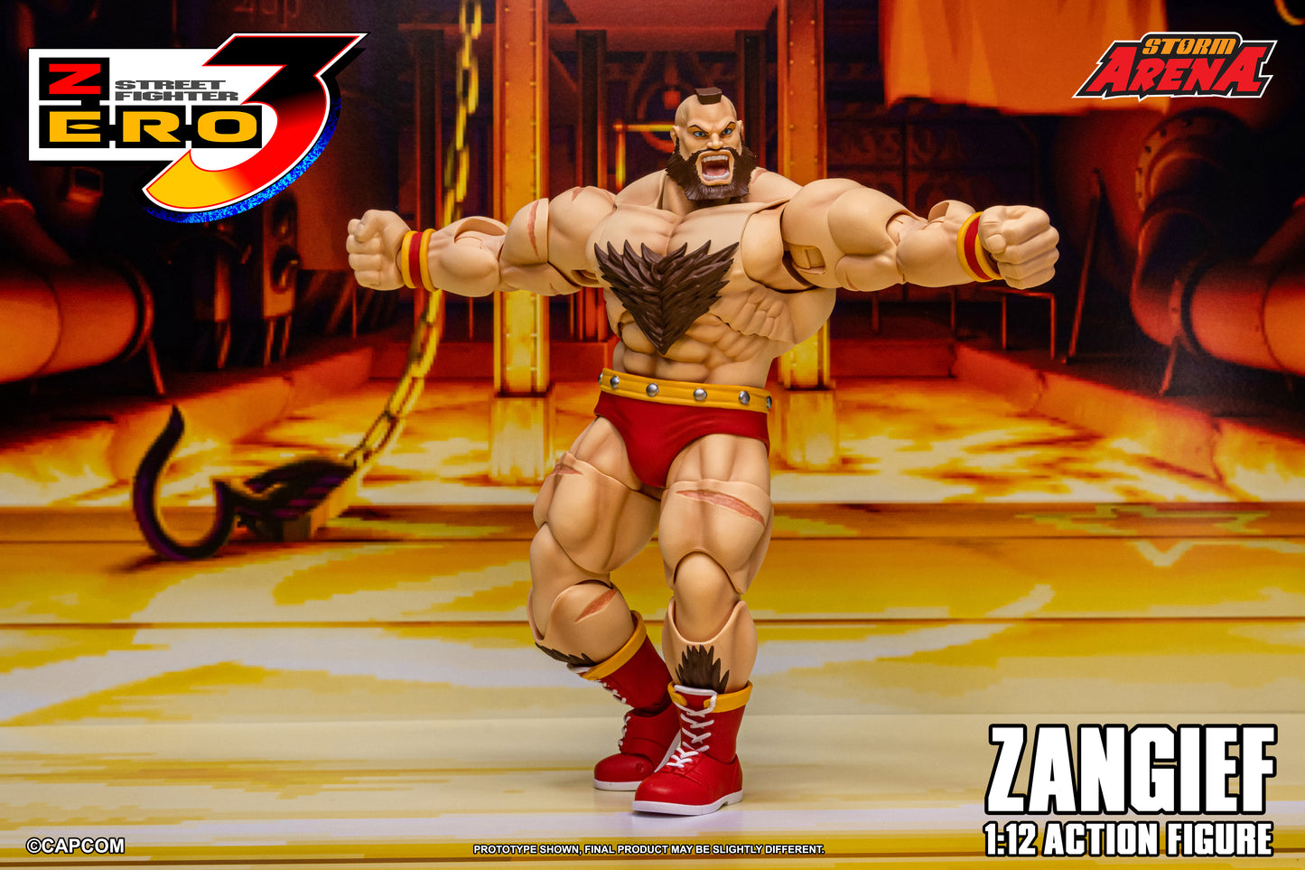 STREET FIGHTER ZERO 3 - ZANGIEF 1/12 Action Figure | ストームアリーナ ストリートファイターZERO3 ザンギエフ