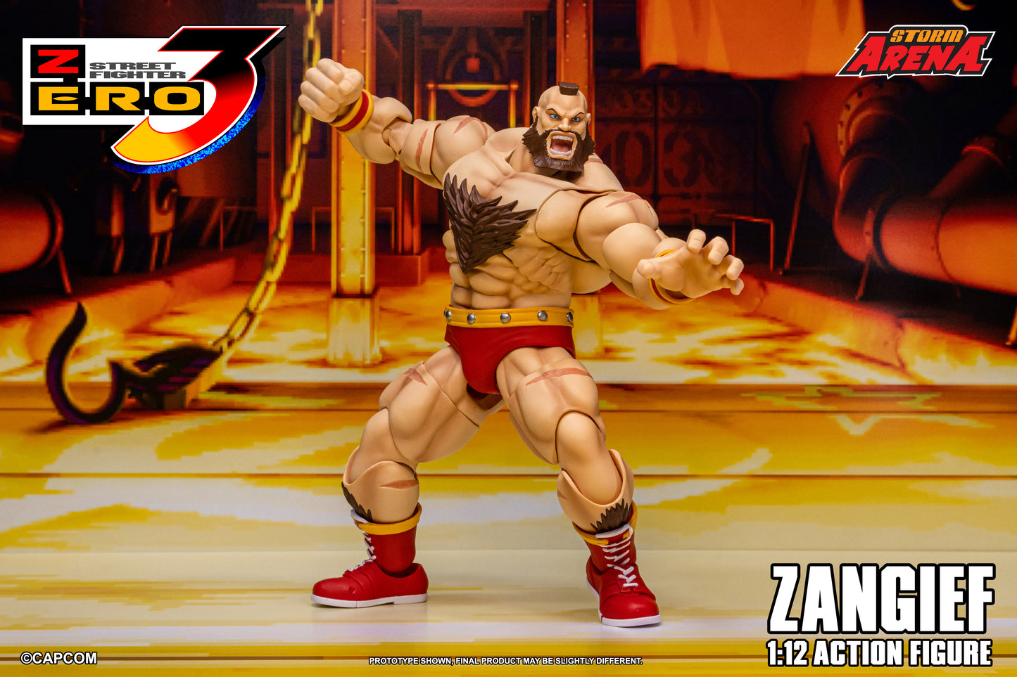 STREET FIGHTER ZERO 3 - ZANGIEF 1/12 Action Figure | ストームアリーナ ストリートファイターZERO3 ザンギエフ