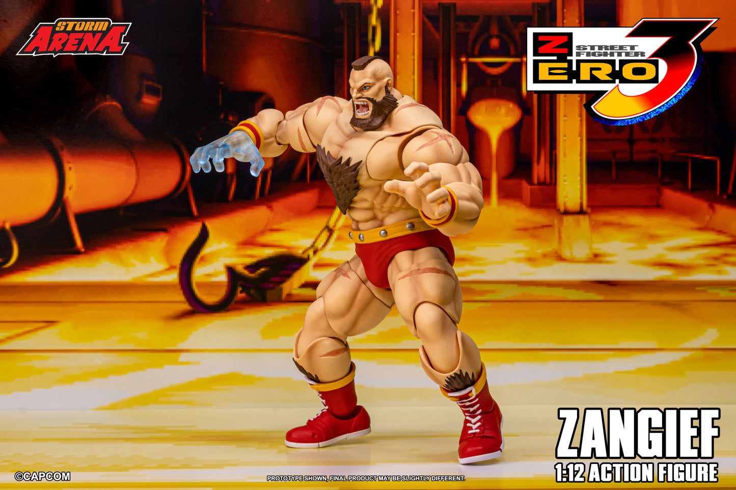 STREET FIGHTER ZERO 3 - ZANGIEF 1/12 Action Figure | ストームアリーナ ストリートファイターZERO3 ザンギエフ