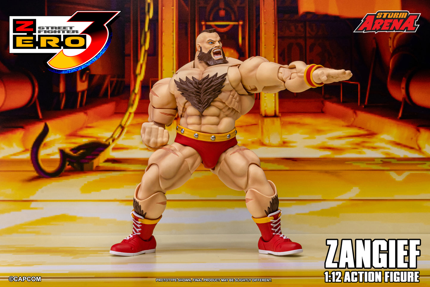 STREET FIGHTER ZERO 3 - ZANGIEF 1/12 Action Figure | ストームアリーナ ストリートファイターZERO3 ザンギエフ